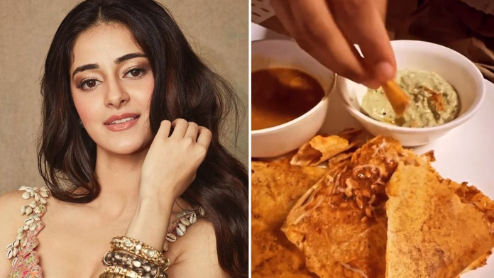Ananya Panday's mouthwatering schezwan cheese dosa