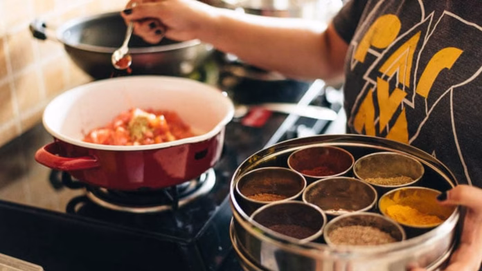 Indian dishes cooking