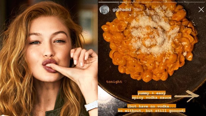 Gigi Hadid's spicy vodka pasta