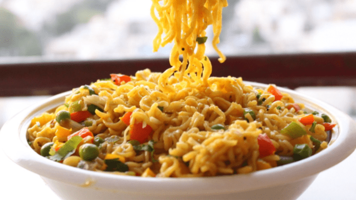 Tadka Maggi with cheese