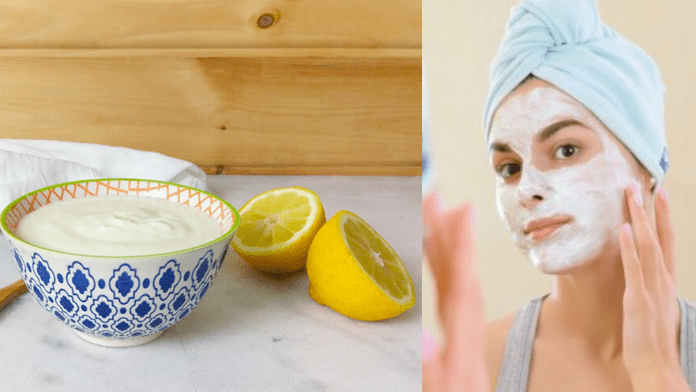 yogurt and lemon mask