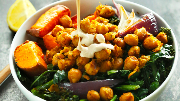 sweet potato and chickpea buddha bowl