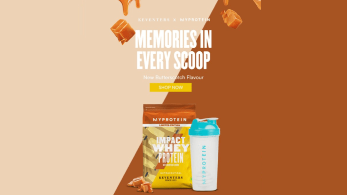 Keventers Butterscotch flavored whey protein