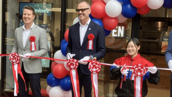 APAC CEO Josh Kilimnik, DPE Group CEO and Managing Director Don Meij and Domino’s Koto Furuishiba Store Manager.