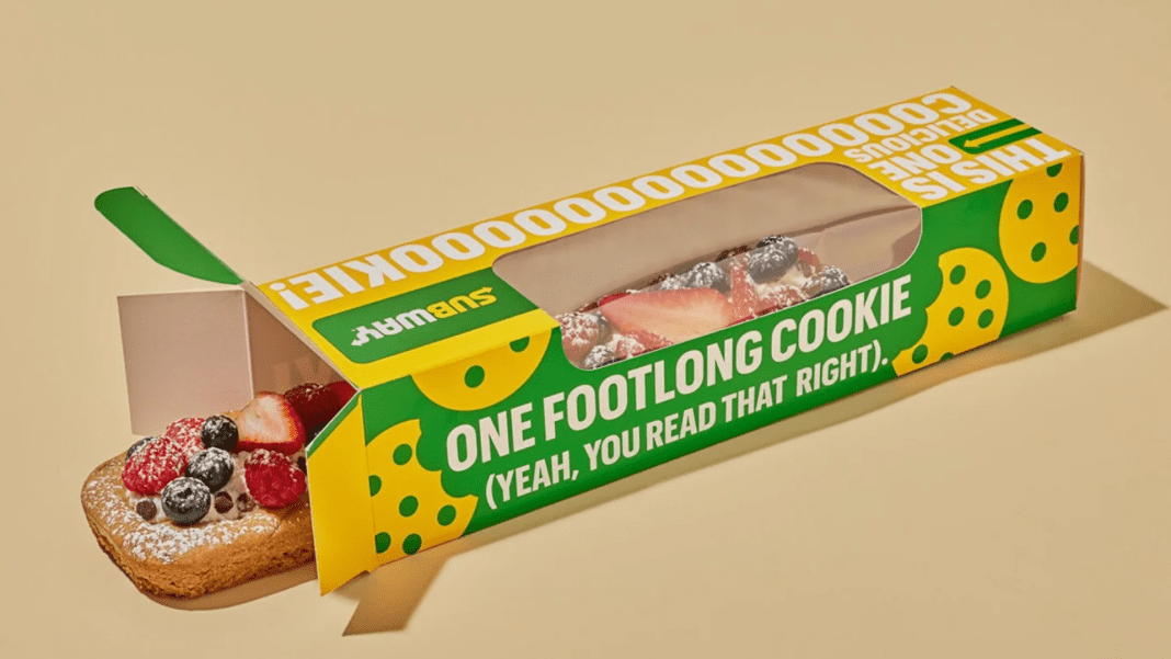 Brace Yourselves, Cookie Lovers: Subway Canada Debuts Foot-long ...