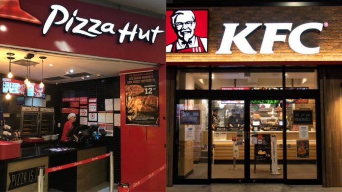 Image of pizza hut & kfc