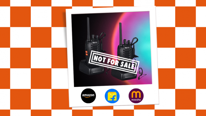 Govt Cracks Down on Amazon, Flipkart, and Others for Selling Unlicensed Walkie-Talkies Amid Security Concerns Image of e-commerce