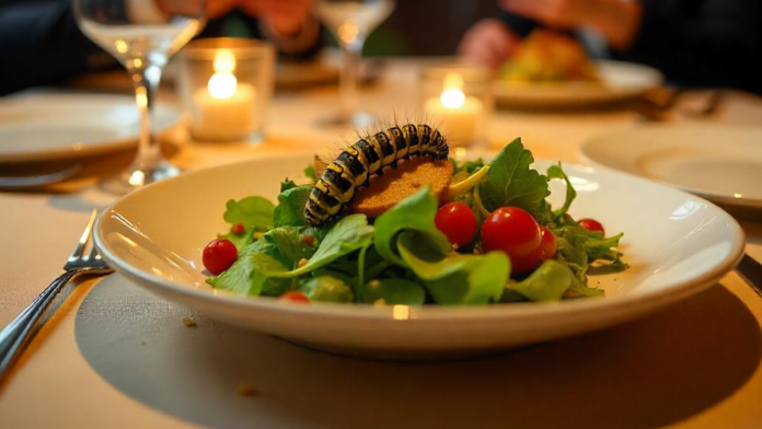 Caterpillar in ₹3,000 Salad: IAS Couple Exposes Hygiene Lapses at Elite Fine-Dining Restaurant, Probe Launched Image-of-Caterpillar