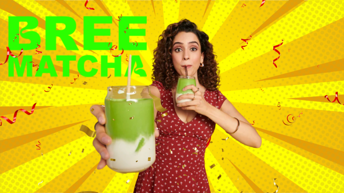 Dangal Star Sanya Malhotra Launches Bree Matcha, Enters ₹850 Cr Wellness Market with Essenzaa Nutrition Image of bree matcha