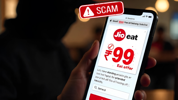 Fake ‘Jio Eat’ Website Dupes Users with ₹500 Meal Offer for ₹99, Steals Big via OTP Scam: Over 2.4 Million Cases of Digital Fraud in FY25 Image of jio eat