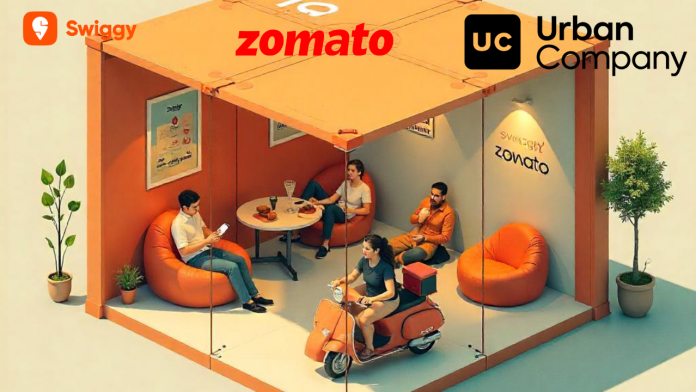 AC Lounges for Delivery Heroes: Chennai’s ₹25 Lakh Move Gives Swiggy, Zomato & Urban Company Workers a Place to Rest and Recharge Image of zomato and urban company
