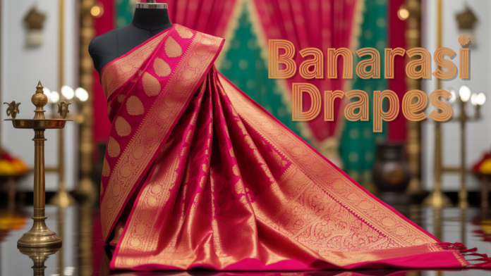 Malayalam Divas Are Reinventing Wedding Season Style—Kasavu, Organza & Banarasi Drapes to Watch Image of banarasi drape