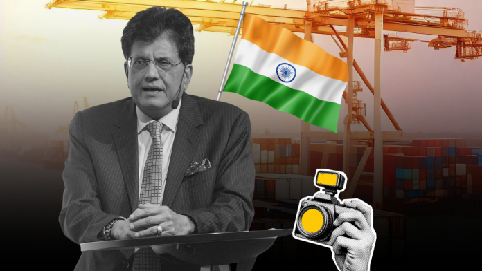 U.S. Tariff Shock: $48B Indian Exports at Risk as Piyush Goyal Pitches Diversification Drive Across 40 Nations Image of Piyush Goyal