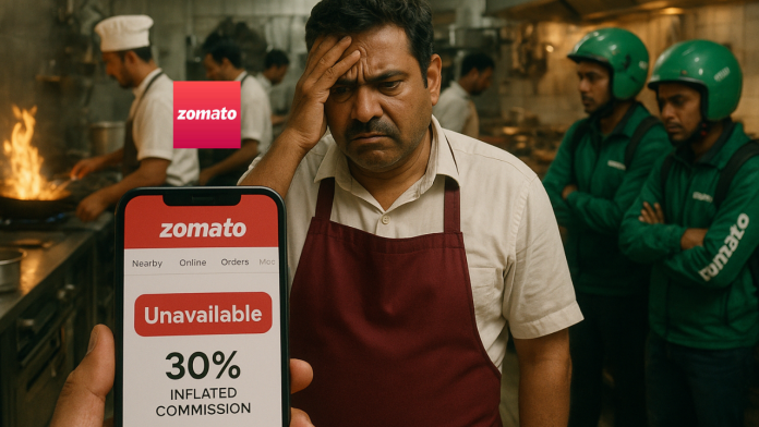 Tadka Rani Owner Claims Zomato Marked Restaurant “Unavailable” to Increase Commissions Image of zomato